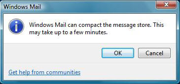 Windows Mail Compress