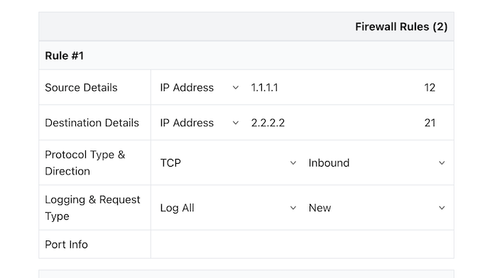 Firewall Rules